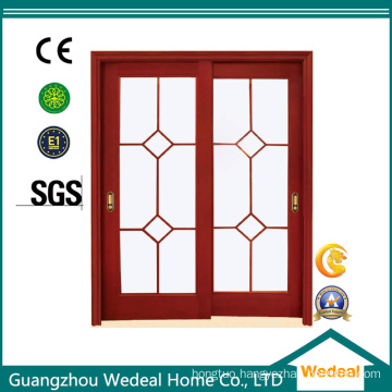 Wooden Composite Sliding French Glass Doors for Project